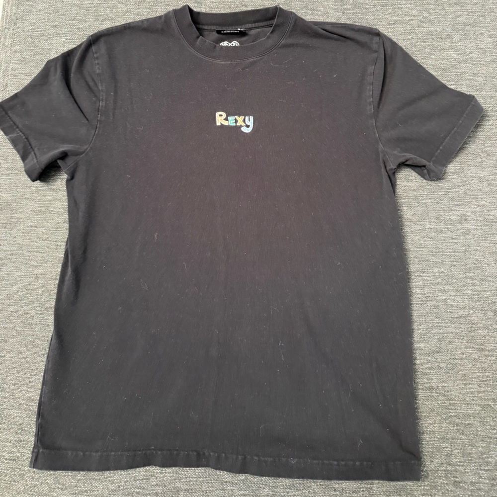 Rexy the dinosaur Black T-Shirt with Colorful Logo adult M/L - Picture 2 of 10